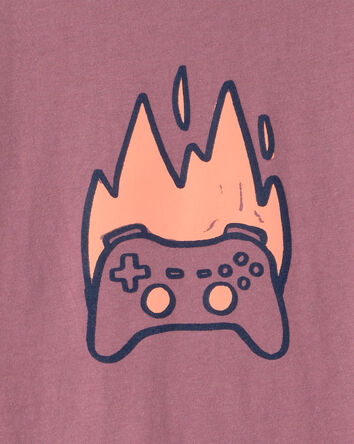 Boys Game Controller Graphic Tee - Red, 