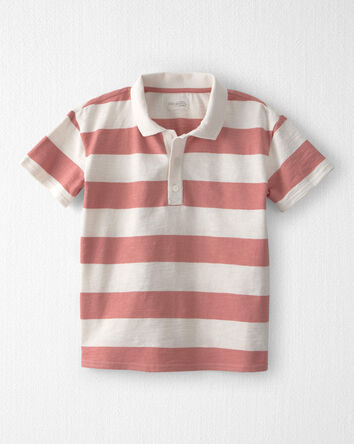 Boys Polo Shirt Made with Organic Cotton in Stripes, 