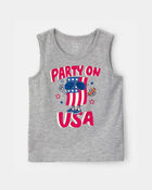 Toddler Boy USA Graphic Tank - Grey, image 1 of 4 slides