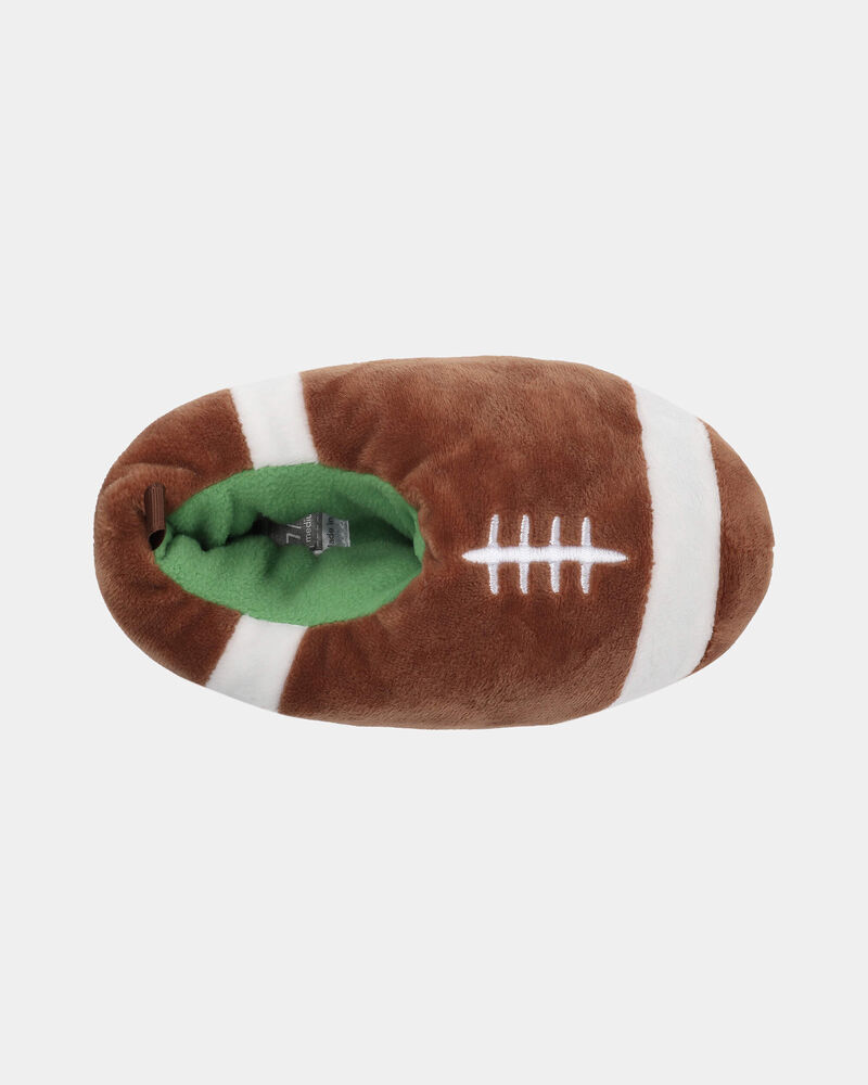 Boys Football Slippers - Brown, image 4 of 6 slides