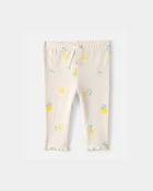 Baby Girl Lemon Rib Pants - Ivory, image 1 of 4 slides