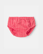 Baby Girl Gingham Sleeveless Dress - Coral, image 3 of 5 slides