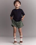 Toddler Boy Henley Tee - Black, image 3 of 6 slides