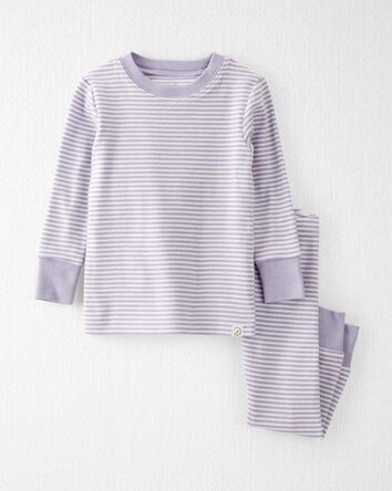 Baby Girl Striped Organic Cotton Pajamas Set, 
