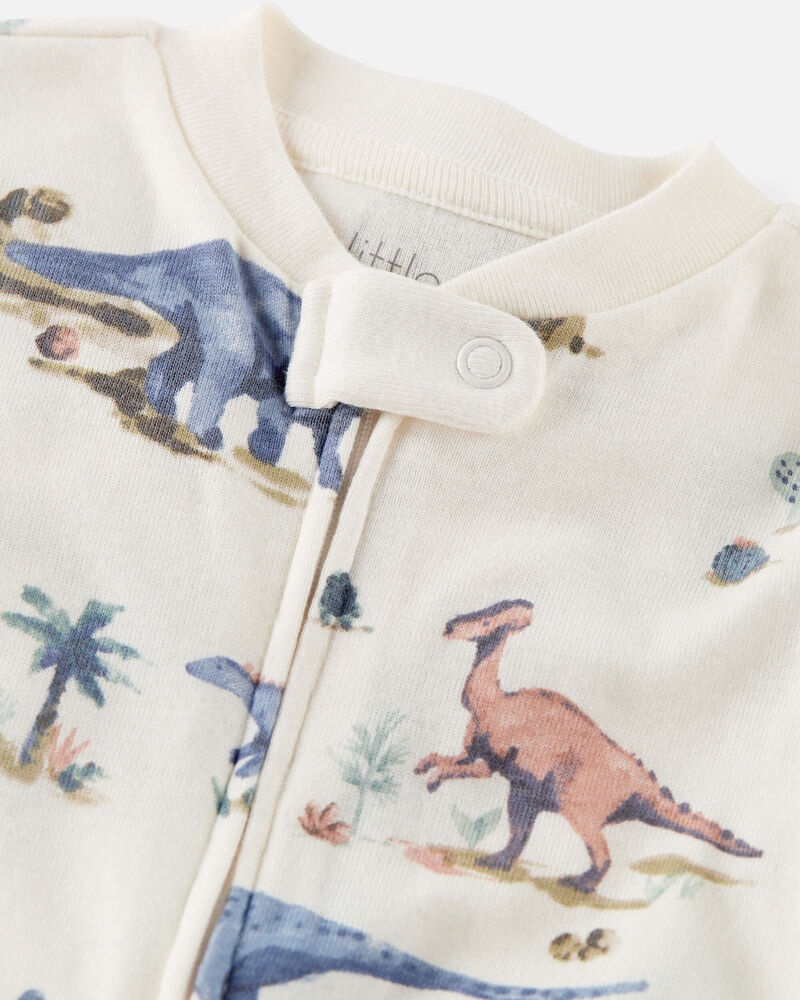 Baby Dinosaur Print Organic Cotton Sleep & Play Pajamas, image 2 of 5 slides