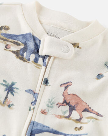 Baby Dinosaur Print Organic Cotton Sleep & Play Pajamas, 