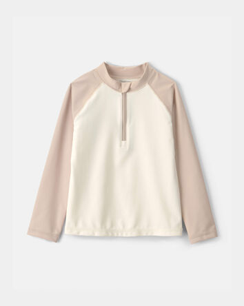 Toddler Boy Colorblock Rashguard - Tan/Ivory, 