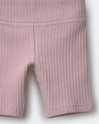 Toddler Girl Brooklyn Bike Shorts - Mauve, image 6 of 6 slides