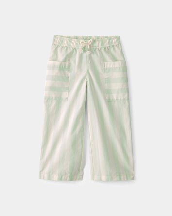 Toddler Girl Striped Pants - Green/Ivory, 