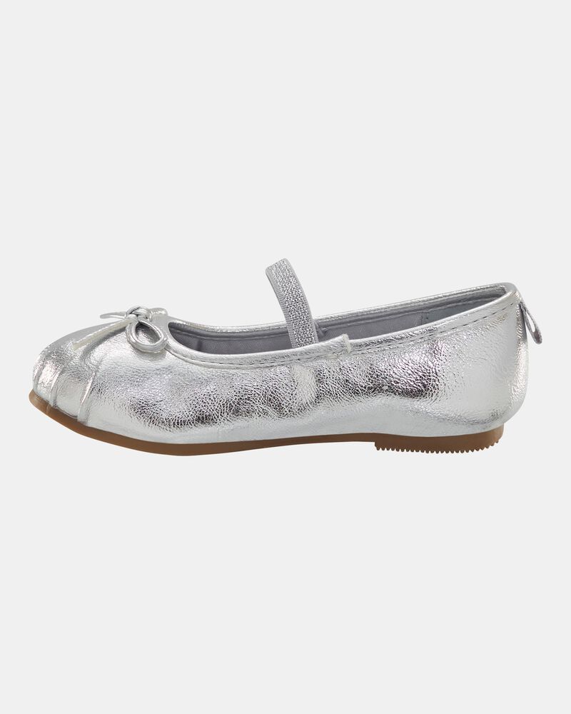 Toddler Ballet Slippers - Silver, image 6 of 7 slides