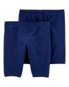 Girls 2-Pack Bike Shorts, image 1 of 4 slides