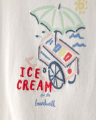 Baby Girl Ice Cream Top - Cream, image 2 of 3 slides