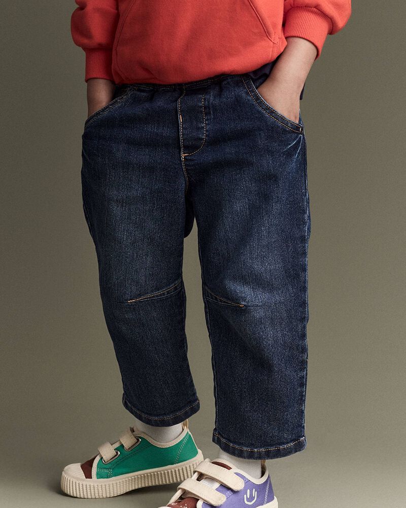 Toddler Barrel Pant in Denim - Blue, image 1 of 8 slides