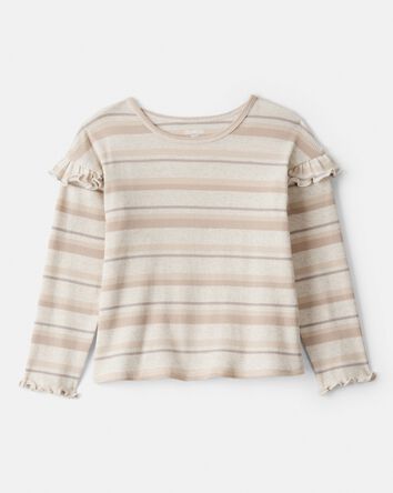 Toddler Girl Striped Long-Sleeve Top - Cream, 