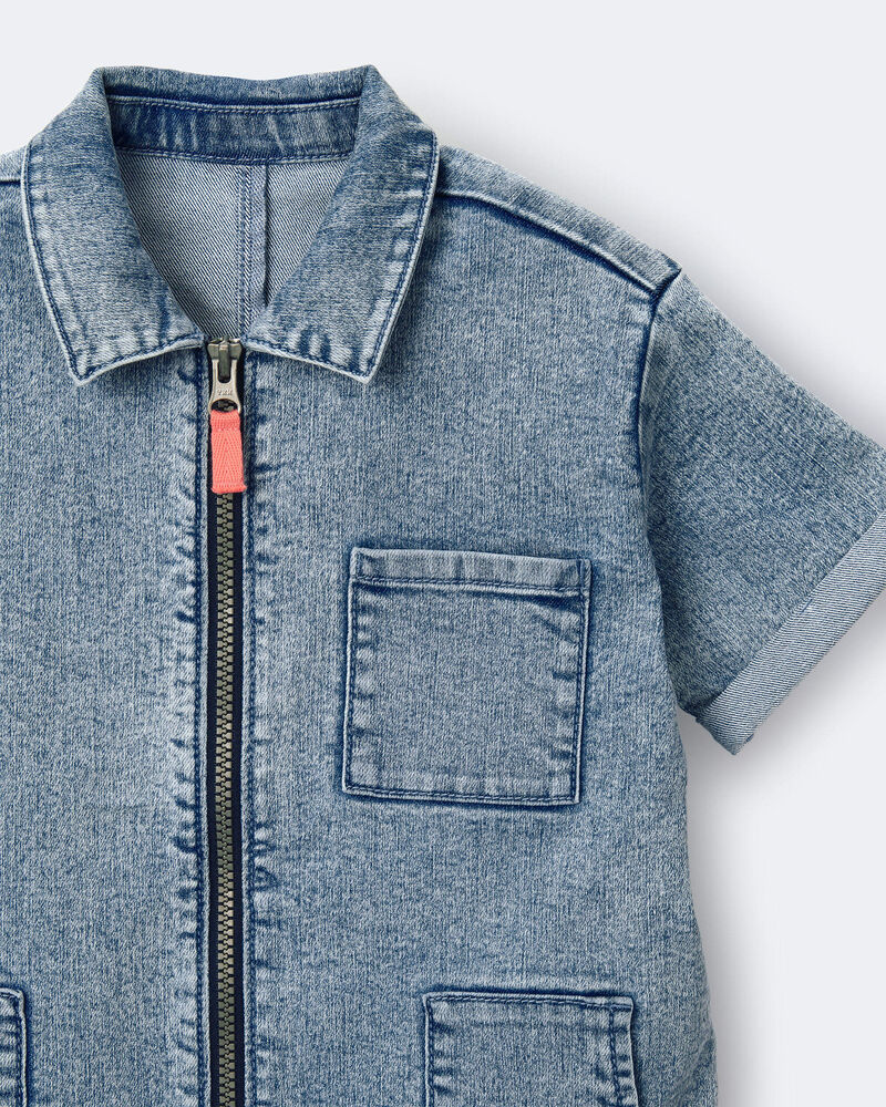 Toddler Girl Day Out&trade; Romper in Denim, image 4 of 6 slides