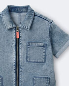 Toddler Girl Day Out&trade; Romper in Denim, image 4 of 6 slides