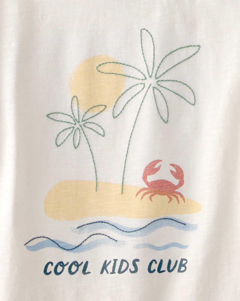Kids Organic Cotton 'Cool Kids Club' Tee, image 3 of 4 slides