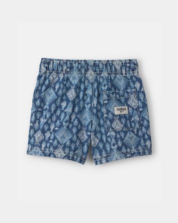 Toddler Boy Fish Denim Chambray Shorts, 