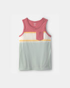 Boys Colorblock Pocket Tank Top - Red/Ivory/Blue, image 1 of 3 slides