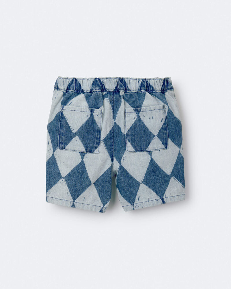 Toddler Boy Bermuda Shorts in Diamond Denim Print, image 6 of 7 slides