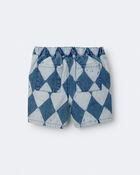 Toddler Boy Bermuda Shorts in Diamond Denim Print, image 6 of 7 slides