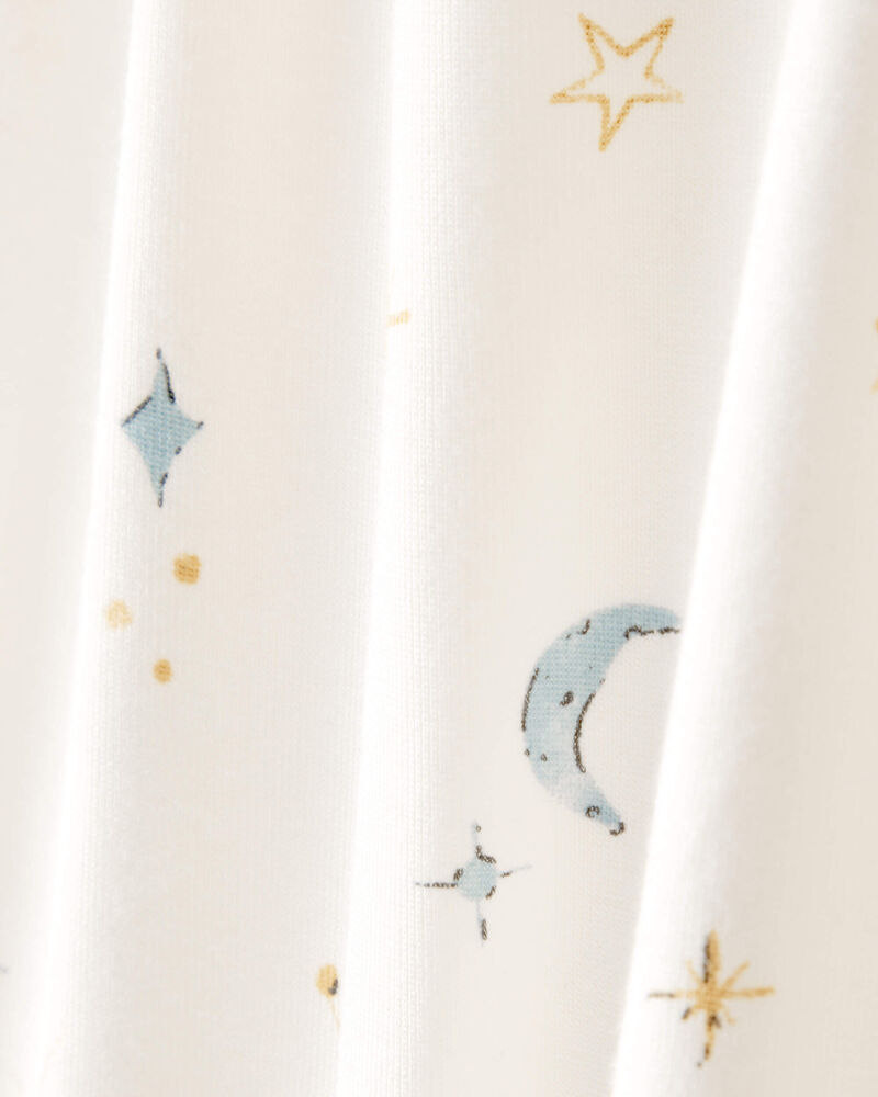 Baby Constellation 2-Way Zip PurelySoft Sleep & Play Pajama - Cream, image 5 of 8 slides