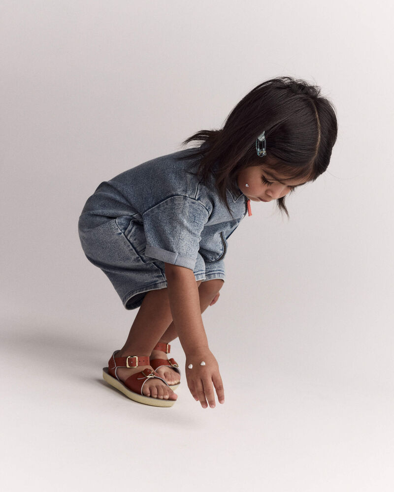 Toddler Girl Day Out&trade; Romper in Denim, image 5 of 6 slides