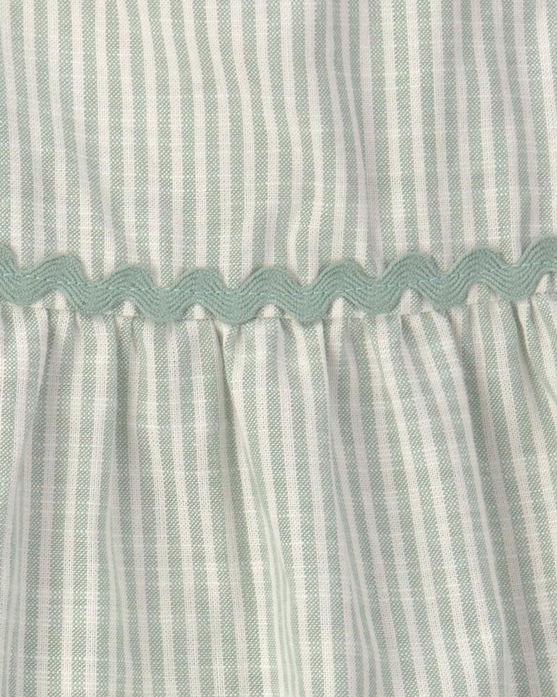 Baby Girl 2-Piece Striped Top & Pant Set - Green, image 3 of 4 slides