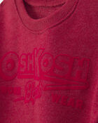 Baby Boy OshKosh Logo French Terry Pullover Sweatshirt - Red, image 2 of 4 slides