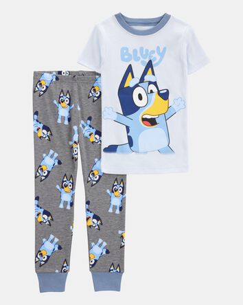 Toddler Boy Bluey Snug Fit Cotton 2-Piece Pajamas - Blue, 