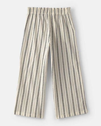 Girls Striped Pants - Black/Ivory, 