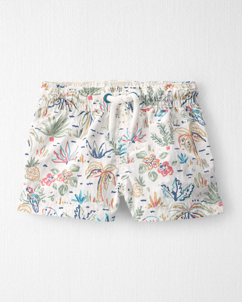 Baby Boy Recycled Swim Trunks in Tropical Paradise, image 1 of 5 slides