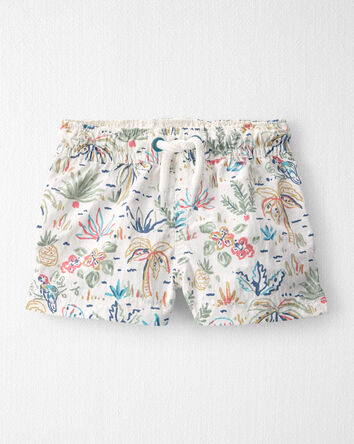 Baby Boy Recycled Swim Trunks in Tropical Paradise, 