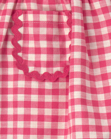 Toddler Girl Gingham Skort - Red, 