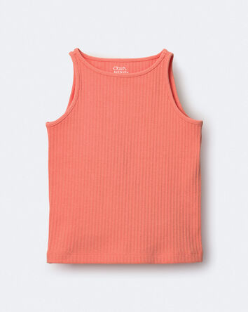 Toddler Girl Ribbed Playtime Tank Top - Coral, 