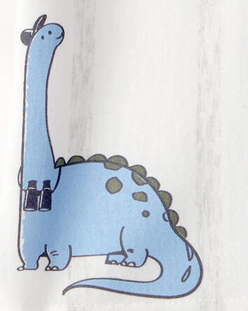 Baby Boy Dinosaur Graphic Tee - White, 