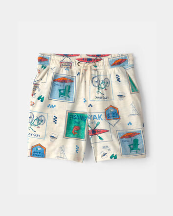 Boys Camp Shorts - Cream, 