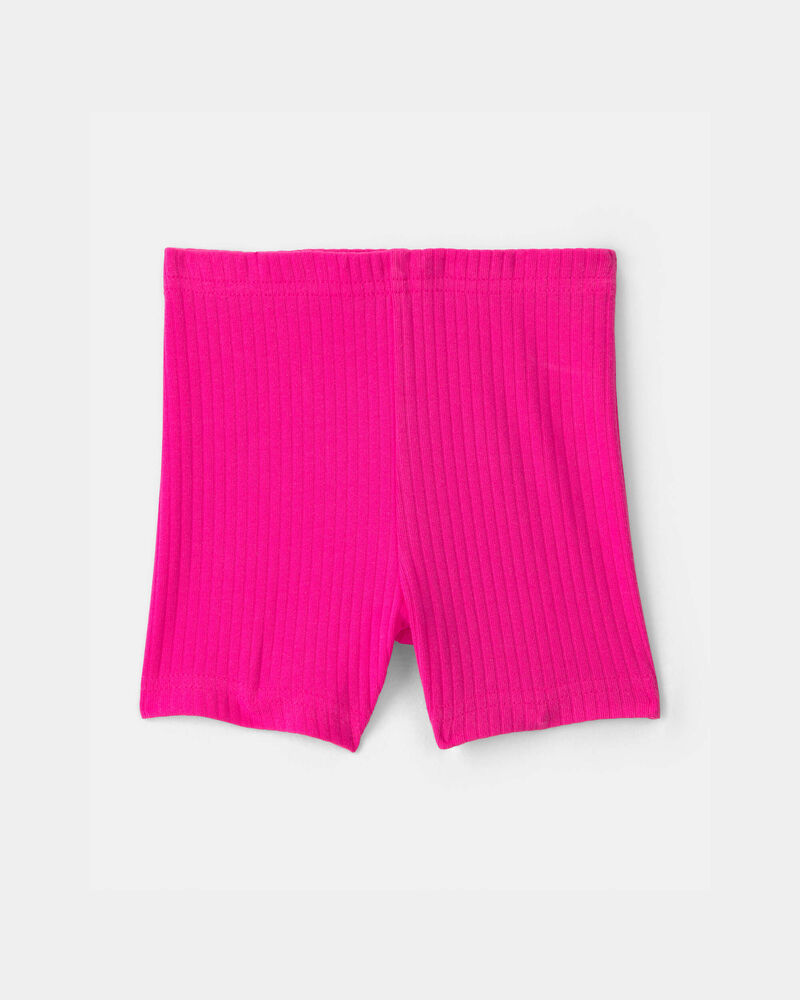 Baby Girl Ribbed Bike Shorts - Pink, image 2 of 4 slides