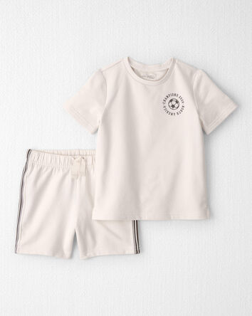 Toddler 2-Piece Organic Cotton French Terry Top & Short Set, 
