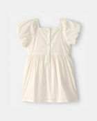Toddler Girl Floral Puff Sleeve Dress - Ivory, image 4 of 6 slides
