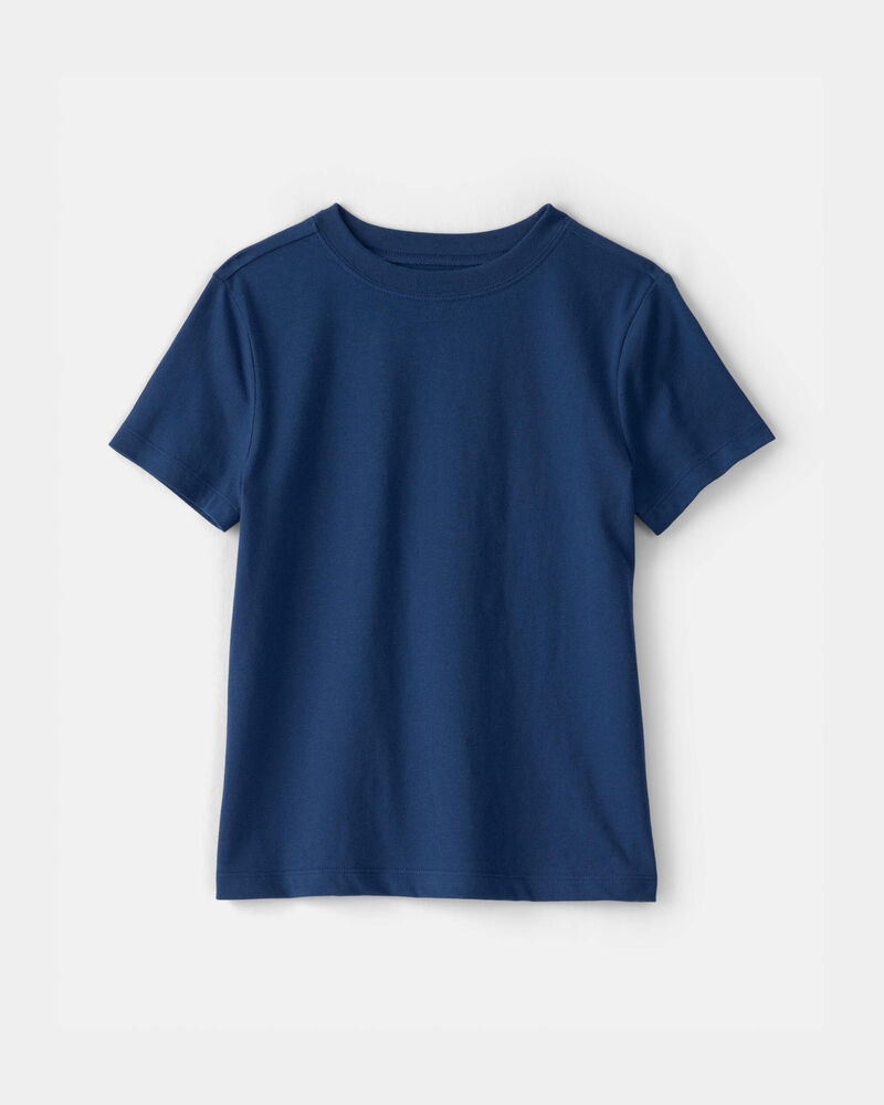 Kids Solid T-Shirt - Blue, image 1 of 4 slides