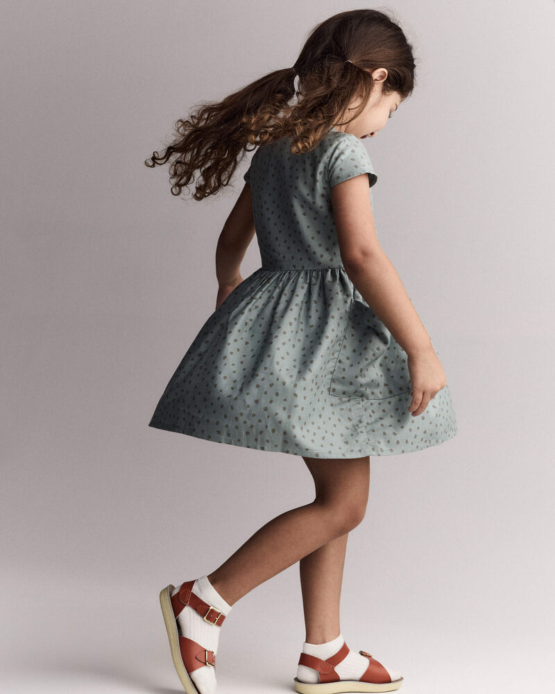 Toddler Girl Laura Dress with Pockets - Pale Blue, image 3 of 6 slides