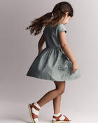 Toddler Girl Laura Dress with Pockets - Pale Blue, image 3 of 6 slides