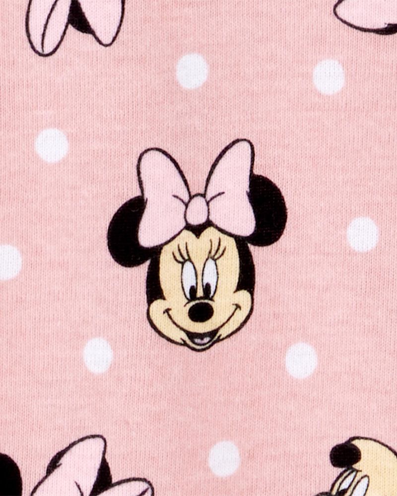 Toddler Girl Minnie Mouse Snug Fit Cotton 2-Piece Pajamas - Pink, image 2 of 3 slides