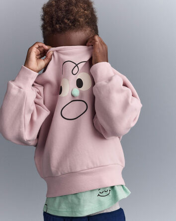 Toddler Emotions Wide-Arm Sweatshirt - Rose, 