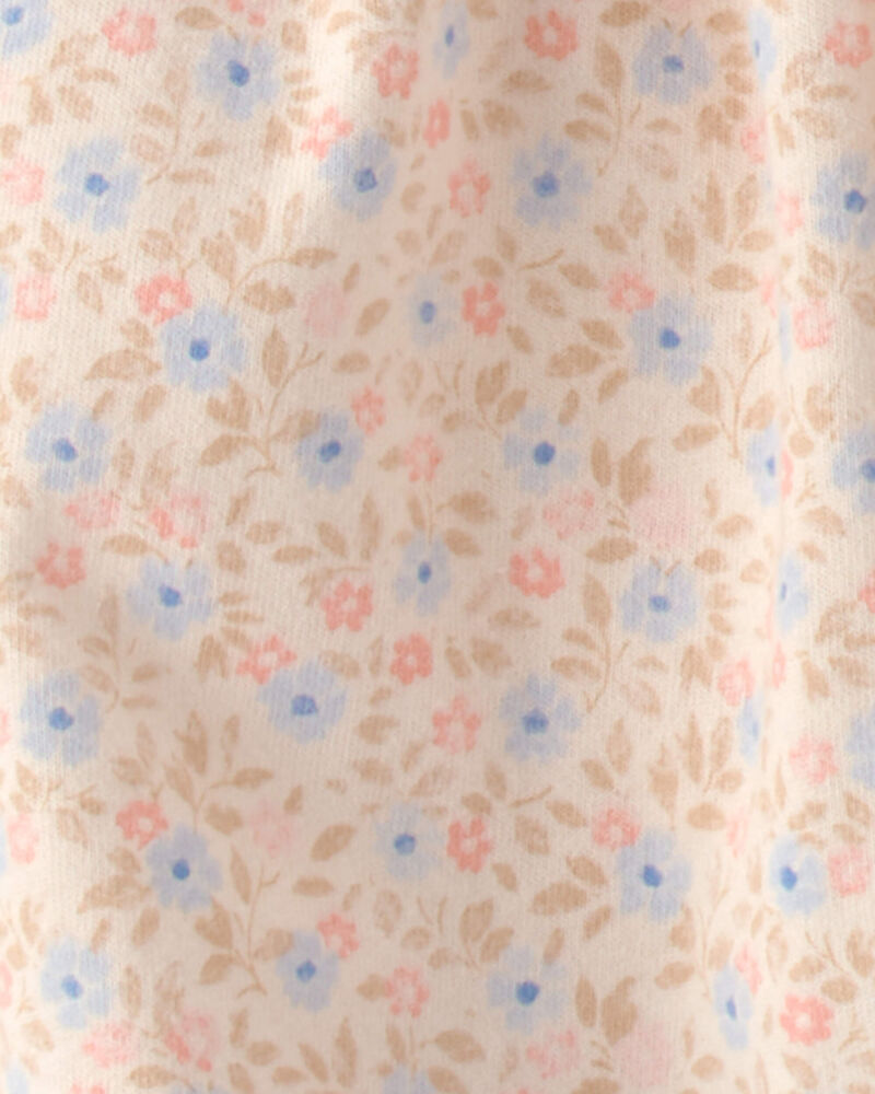 Baby Girl 2-Piece Floral French Terry Top & Skort Set - Cream, image 4 of 6 slides