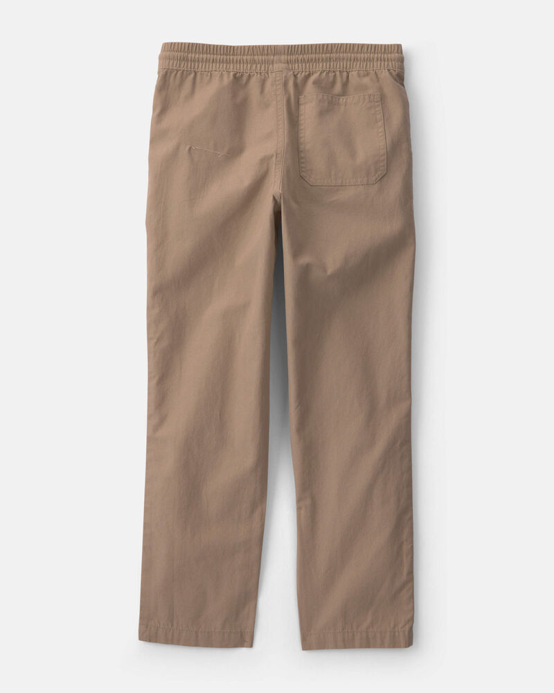 Boys Canvas Pull-On Pants - Khaki, image 2 of 4 slides