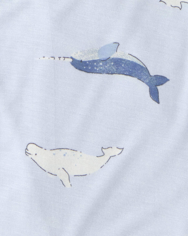 Baby 2-Pack Whale PurelySoft Sleeveless Romper Set - Blue, image 4 of 6 slides
