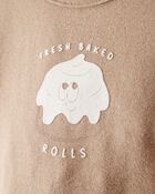 Baby Boy Baked Rolls Long-Sleeve Tee - Brown, image 2 of 4 slides