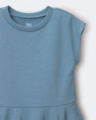 Toddler Girl French Terry Drop-Waist Dress - Blue, image 6 of 6 slides